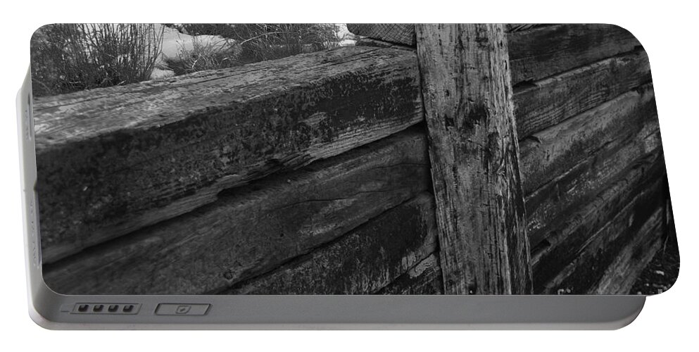 Railroad Ties Portable Battery Charger featuring the photograph Railroad ties by Robert WK Clark