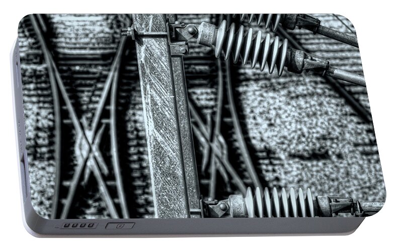 Railway Portable Battery Charger featuring the photograph Railway Detail by Wayne Sherriff