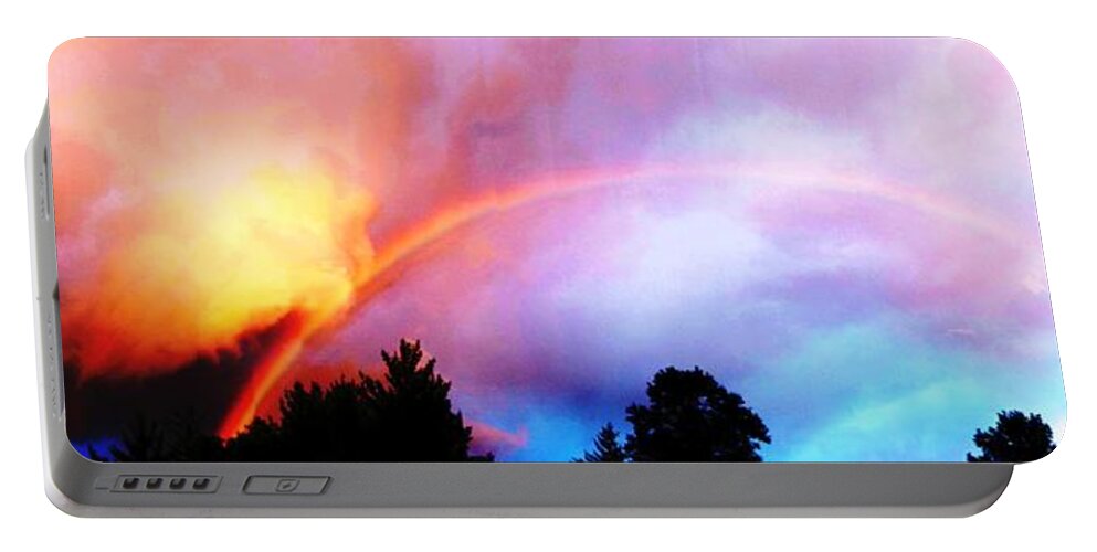  Portable Battery Charger featuring the photograph Rainbow From Heaven On Earth by Daniel Thompson