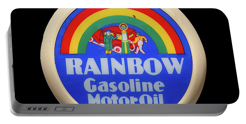 Missouri Portable Battery Charger featuring the photograph Rainbow Gasoline by Steve Stuller