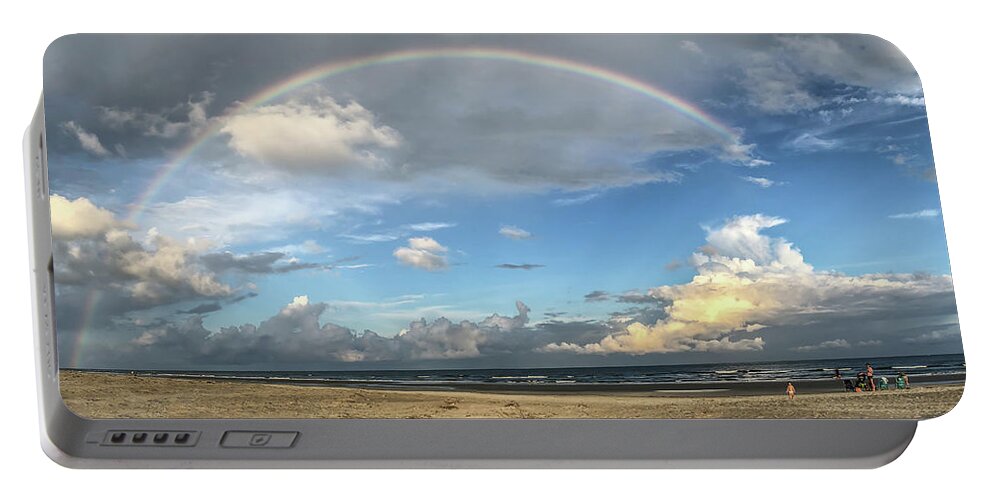 Rainbow Portable Battery Charger featuring the photograph Rainbow Over Ocean by Patricia Schaefer