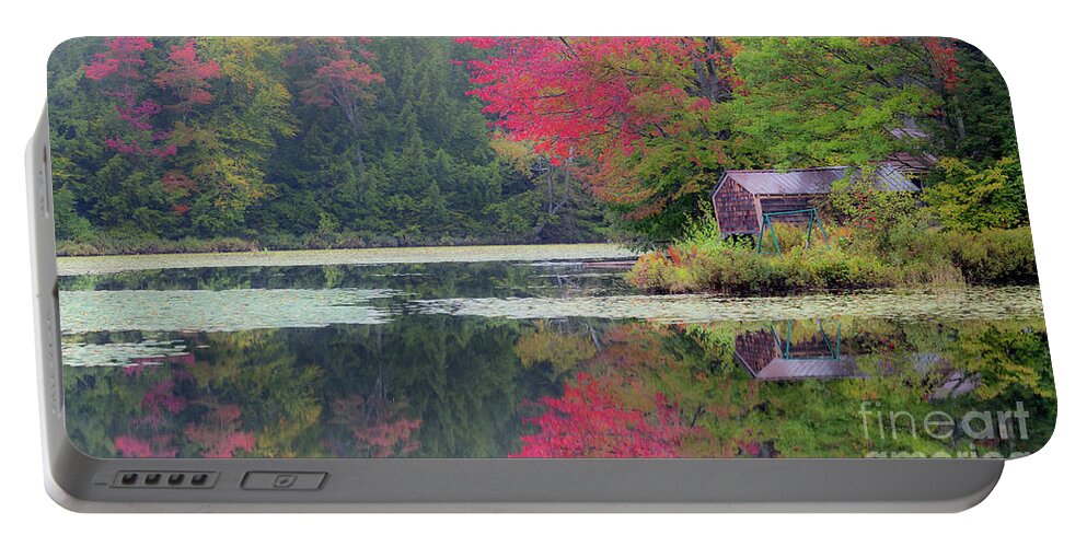Fall Portable Battery Charger featuring the photograph Rainy Day Autumn by Alan L Graham