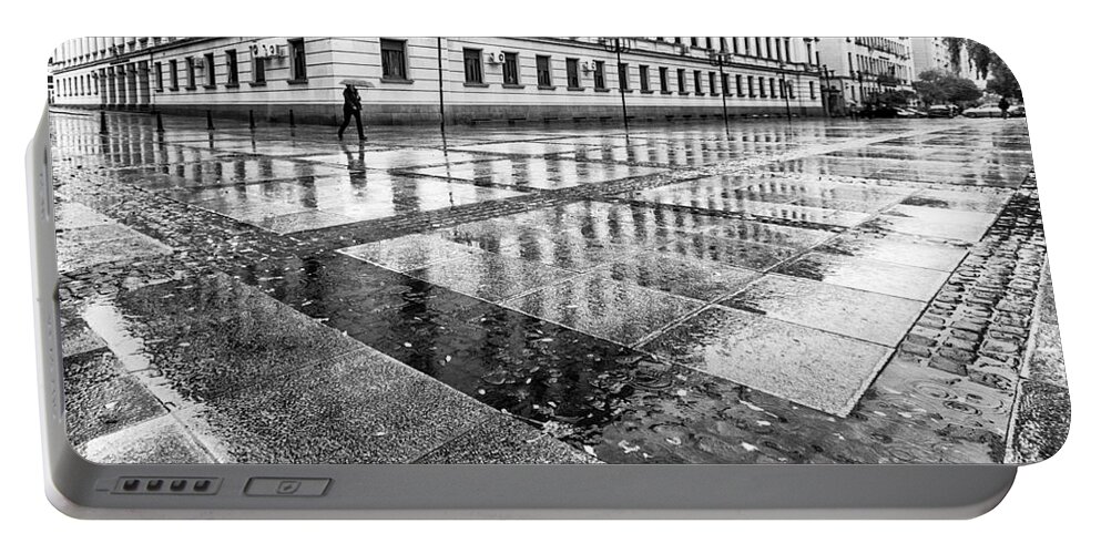 Art Photography Portable Battery Charger featuring the photograph Rainy day by Jivko Nakev