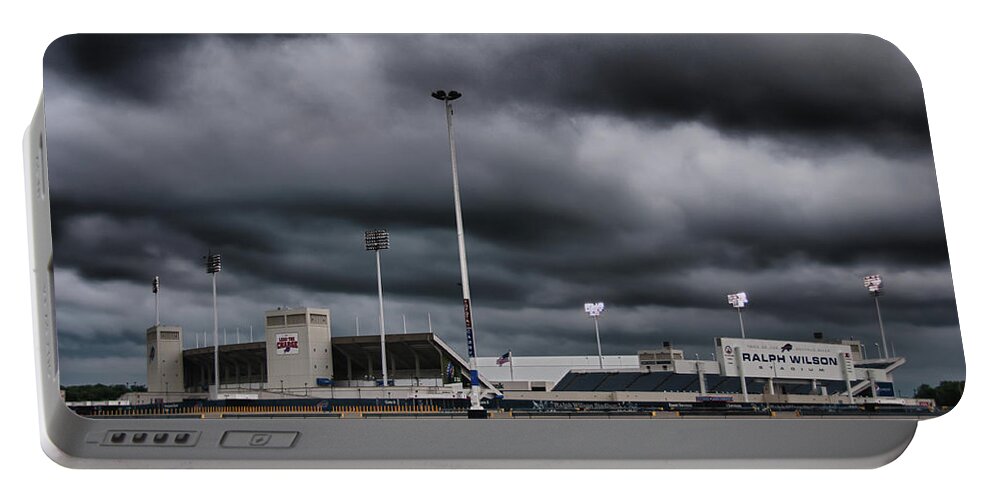 Buffalo Bills Portable Battery Charger featuring the photograph Ralph Wilson Stadium 5803 by Guy Whiteley
