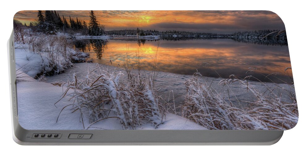 Canada Portable Battery Charger featuring the photograph Random Lake Somewhere betwenn Shabaqua and Fort Frances by Jakub Sisak