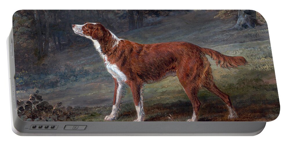 George Garrard Portable Battery Charger featuring the painting Ranger a setter the property of Elizabeth Gray by George Garrard