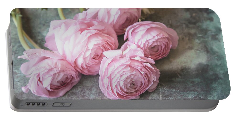 Ranunculus Portable Battery Charger featuring the photograph Ranunculus by Maria Heyens