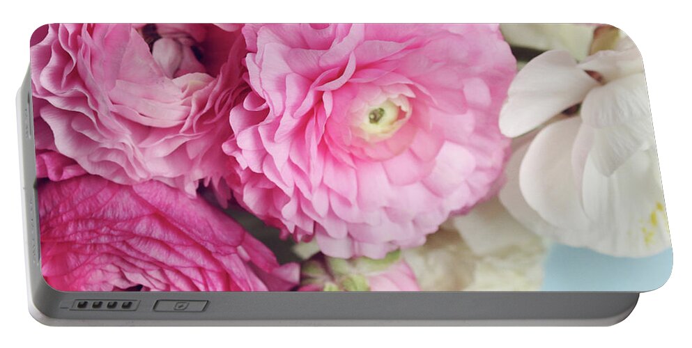 Photography Portable Battery Charger featuring the photograph Ranunculus by Sylvia Cook