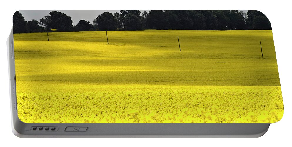 Heiko Portable Battery Charger featuring the photograph Rape Field in East Germany by Heiko Koehrer-Wagner