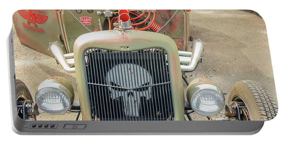 Ratrod Portable Battery Charger featuring the photograph Ratrod Skull by Darrell Foster