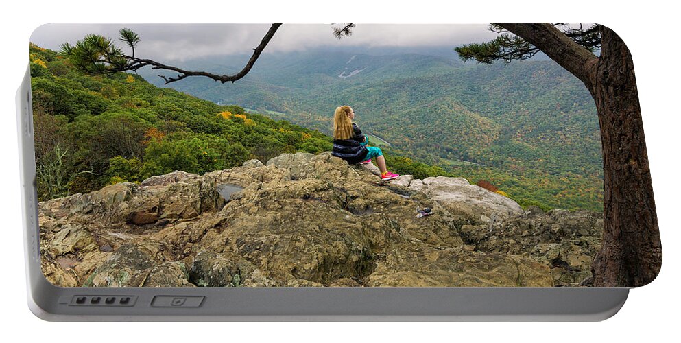 Raven Roost Portable Battery Charger featuring the photograph Raven Roost Vista by Fran Gallogly