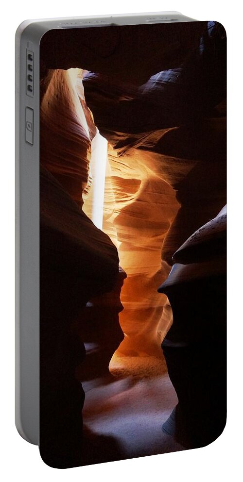 Antilope Canyon Portable Battery Charger featuring the photograph Ray of Light by Julia Ivanovna Willhite