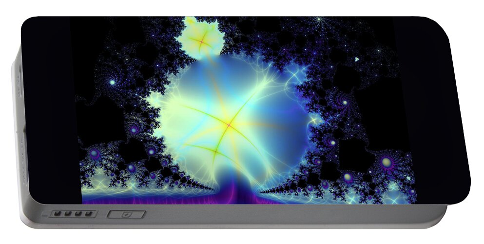 Fractal Portable Battery Charger featuring the digital art Reaching Out by Debra Martelli