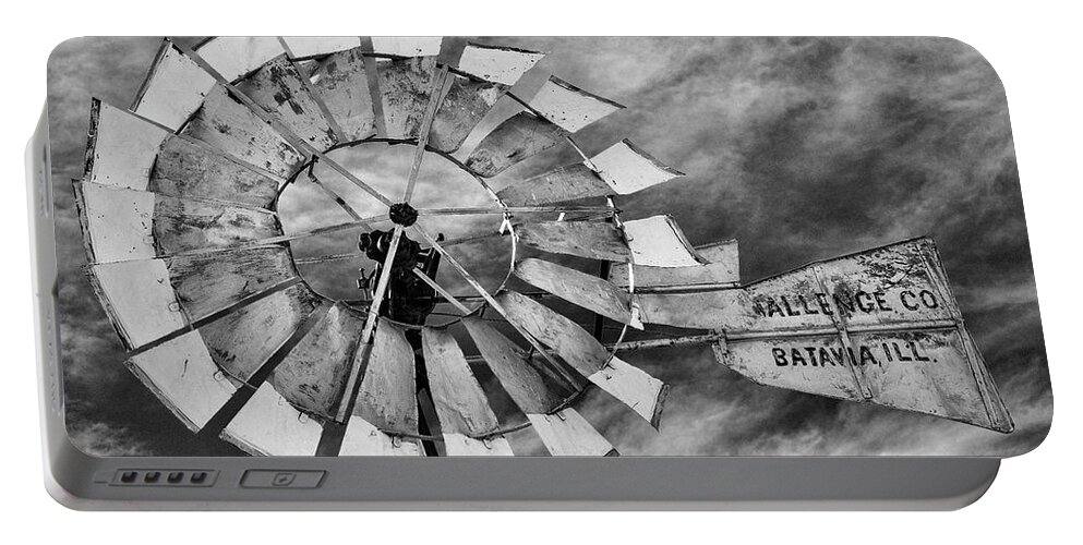 Windmill Portable Battery Charger featuring the photograph Ready for Wind - #1 by Stephen Stookey