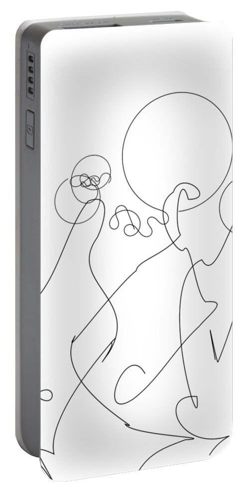 Three Portable Battery Charger featuring the digital art Really Loose Drawing 2 by Keshava Shukla