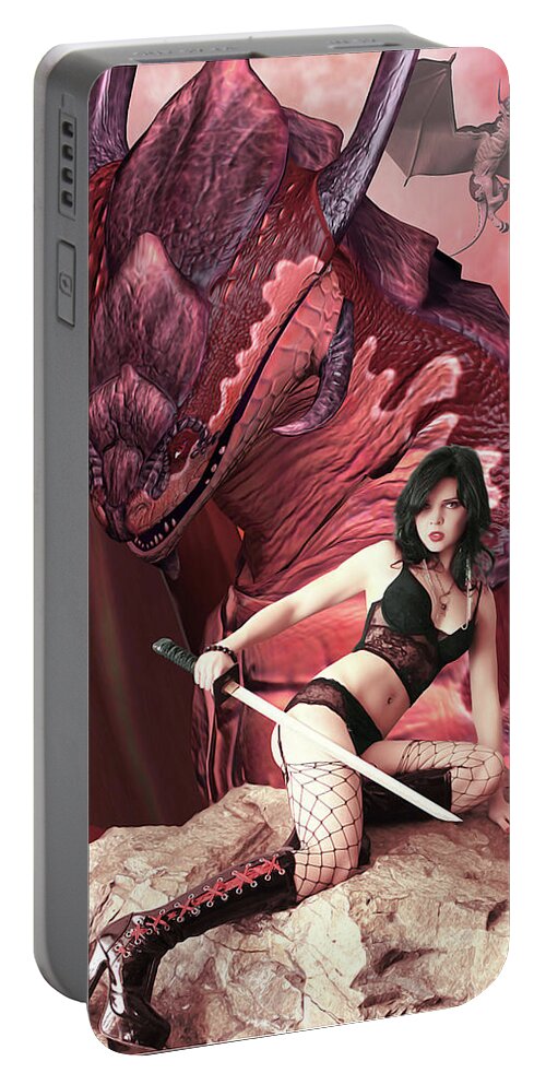 Dragon Portable Battery Charger featuring the photograph Rebel Dragon by Jon Volden