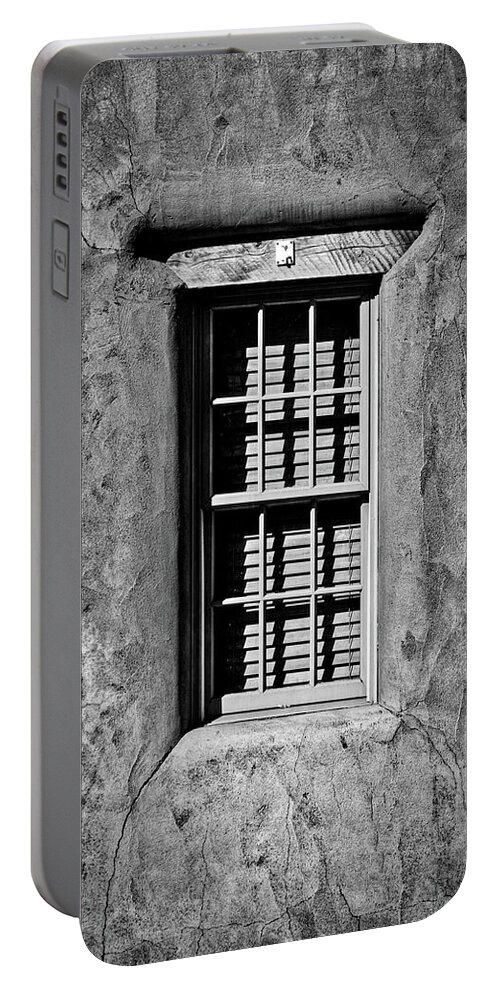 Santa Fe Portable Battery Charger featuring the photograph Recessed Window - Santa Fe by Stuart Litoff