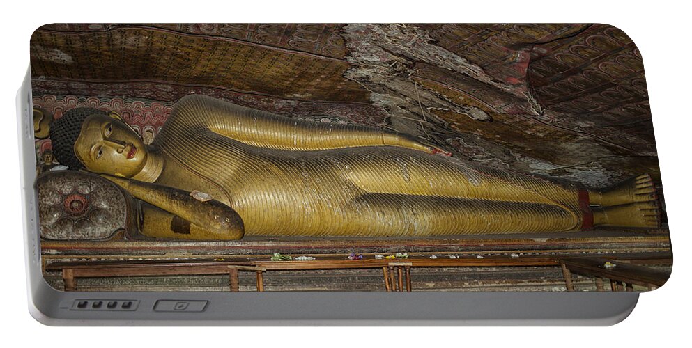 Ancient Portable Battery Charger featuring the photograph Reclining buddah by Patricia Hofmeester