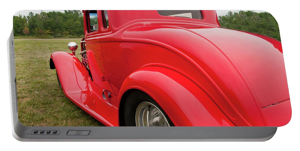 Antique Car Portable Battery Charger featuring the photograph Red 1994 by Guy Whiteley