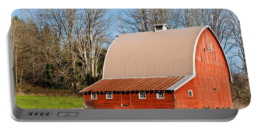 Architecture Portable Battery Charger featuring the photograph Red Barn by Jeff Goulden