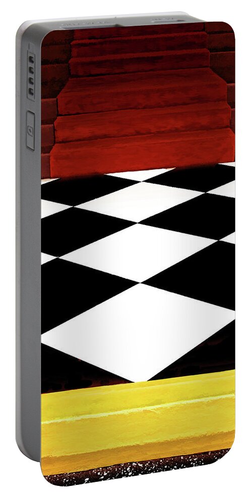 Stairs Portable Battery Charger featuring the photograph Red Carpet Treatment by Mitch Spence