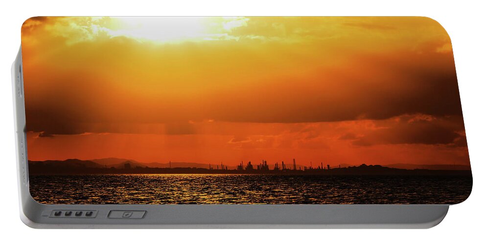 Landscape Portable Battery Charger featuring the photograph Red City by Michael Blaine