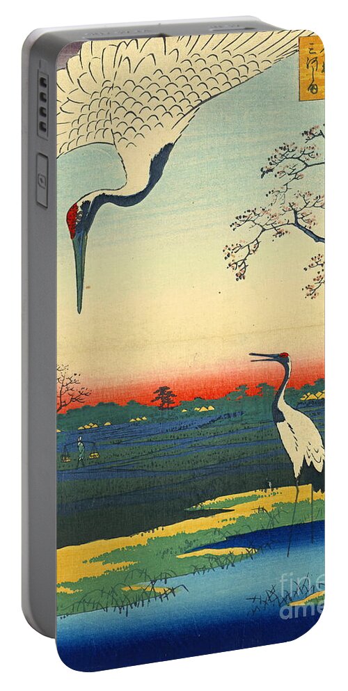 Red Crowned Cranes 1857 Portable Battery Charger featuring the photograph Red Crowned Cranes 1857 by Padre Art