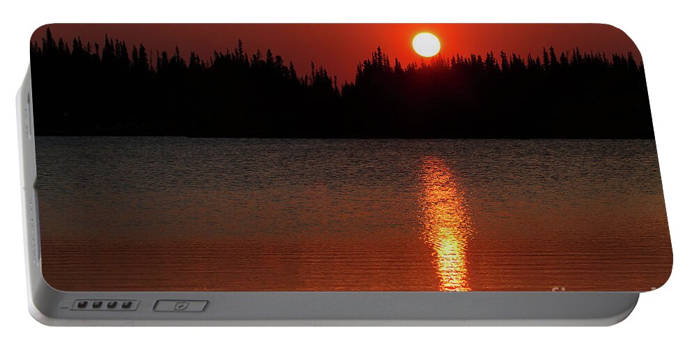 Sunrises Portable Battery Charger featuring the photograph Red Dawn by Jim Garrison