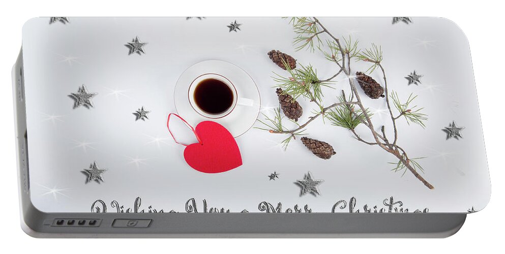 Decoration Portable Battery Charger featuring the photograph Red Heart for Christmas by Randi Grace Nilsberg