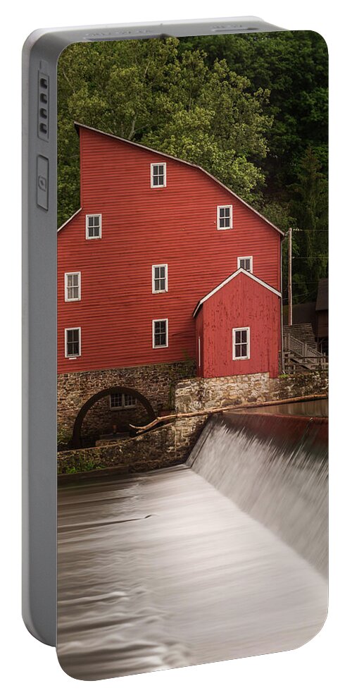 Terry Deluco Portable Battery Charger featuring the photograph Red Mill Clinton New Jersey by Terry DeLuco