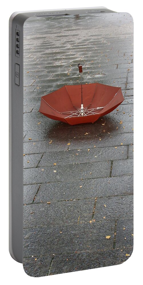 Unbrella Portable Battery Charger featuring the photograph Red One by Julie Lueders 