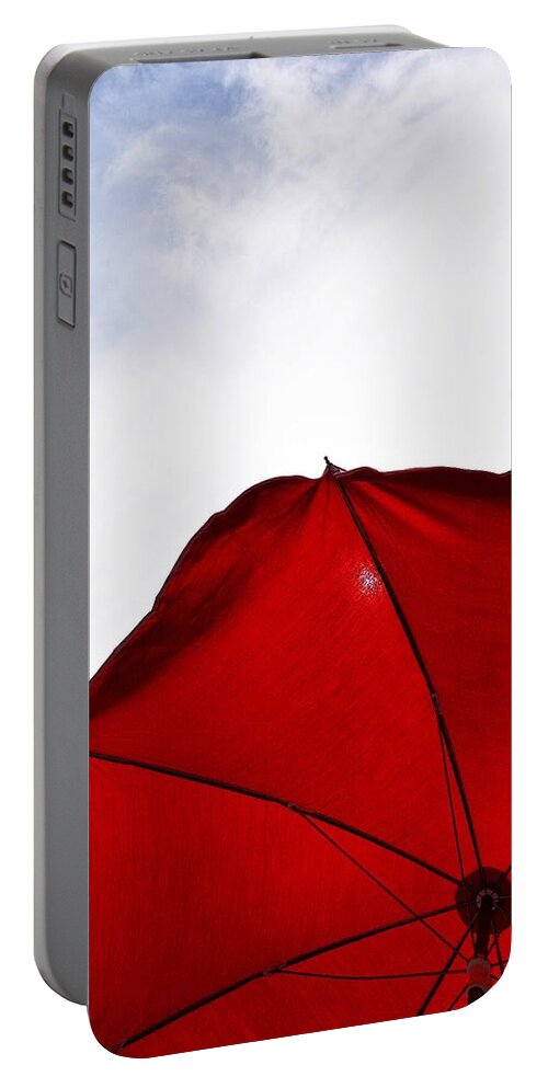 Red Portable Battery Charger featuring the photograph Red Parasol by Koji Nakagawa