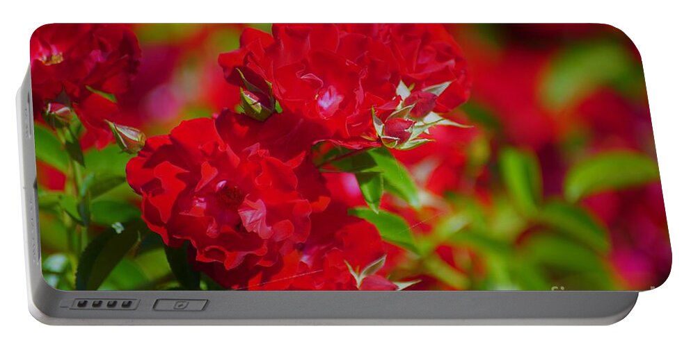 Red Portable Battery Charger featuring the photograph Red Roses by Merle Grenz