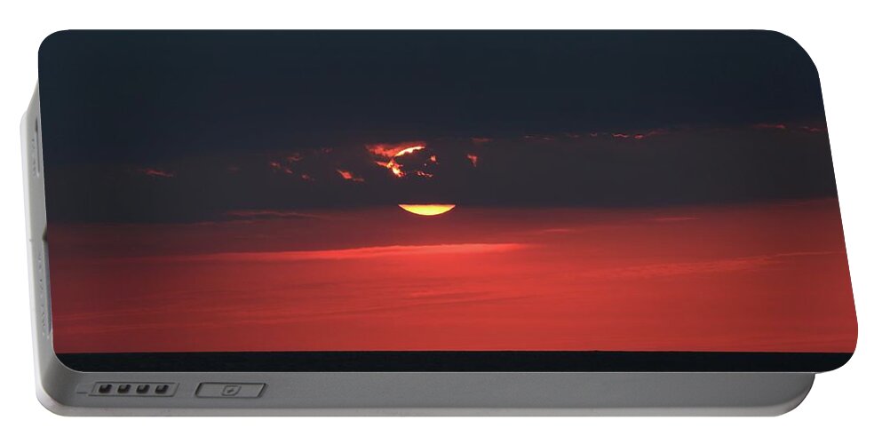Photosbymch Portable Battery Charger featuring the photograph Red Sky in the Morning by M C Hood