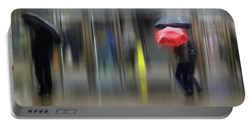 Digital Art Portable Battery Charger featuring the photograph Red Umbrella by LemonArt Photography