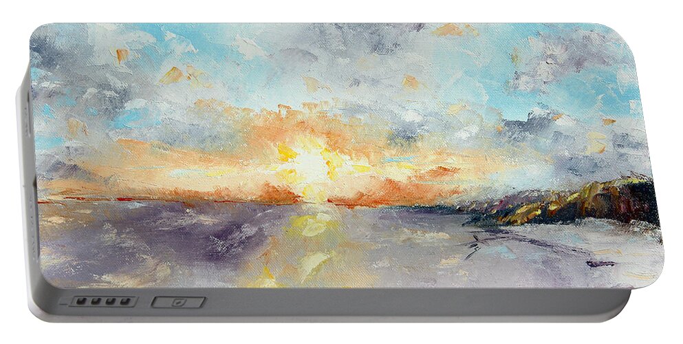 Winter Portable Battery Charger featuring the painting Redeemed by Meaghan Troup