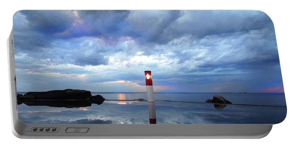 Thunderstorm Portable Battery Charger featuring the photograph Reflection After a Rain 2 by David T Wilkinson