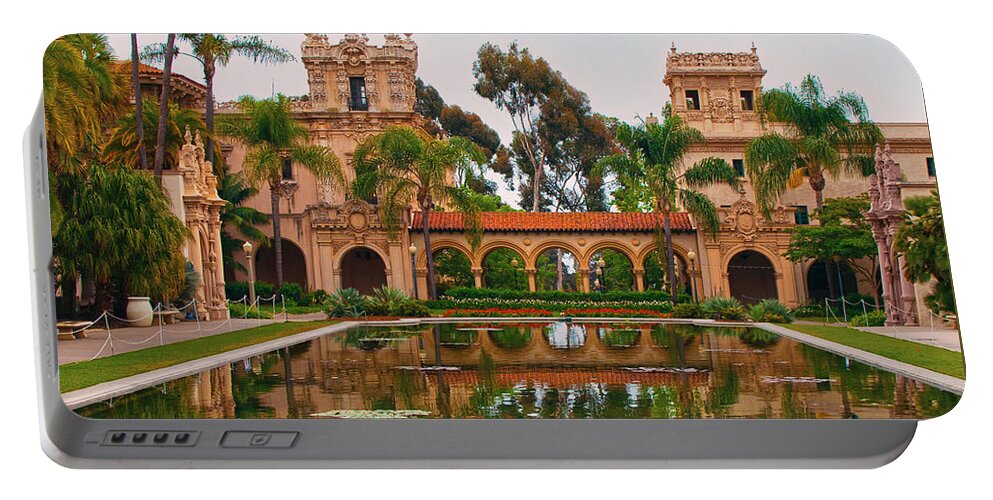 Reflection Pond Portable Battery Charger featuring the photograph Reflection Pond - Balboa Park, San Diego, California by Denise Strahm