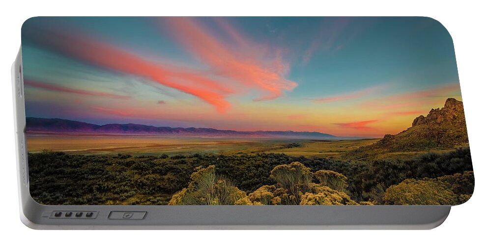 Great Salt Lake Portable Battery Charger featuring the photograph Reflections of a Sunset Unseen by Dave Koch