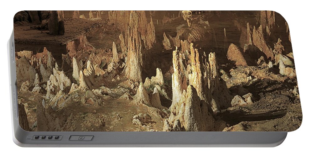 Cavern Portable Battery Charger featuring the photograph Reflections of Reality by Travis Rogers