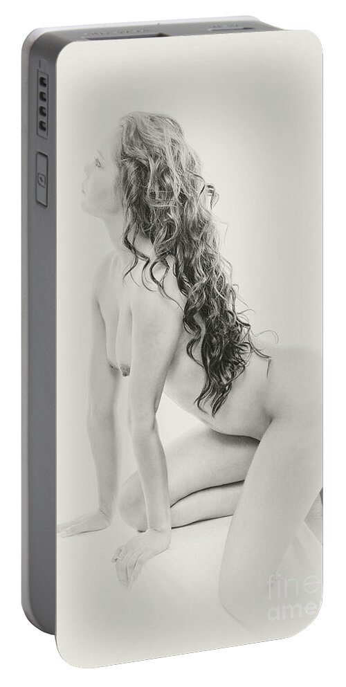 Nude Portable Battery Charger featuring the photograph Relaxing by Kiran Joshi