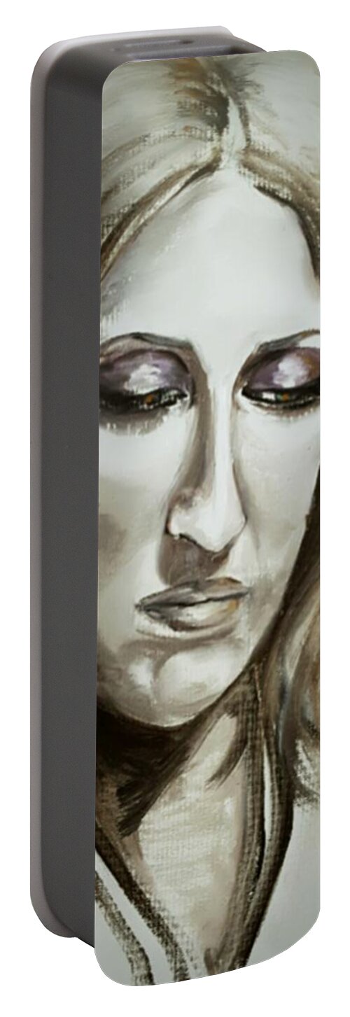 Nostalgia Portable Battery Charger featuring the painting Remembering San Francisco by Alexandria Weaselwise Busen
