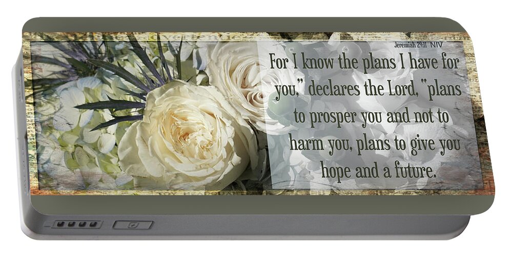 Jeremiah 29:11 Portable Battery Charger featuring the photograph Retirement 3 by Karen Beasley