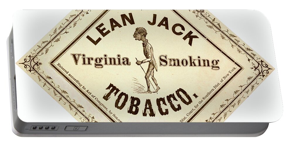 Retro Tobacco Label 1867 A Portable Battery Charger featuring the photograph Retro Tobacco Label 1867 a by Padre Art