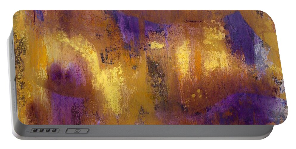 Abstract Portable Battery Charger featuring the painting Rich In Mercy by Wayne Cantrell