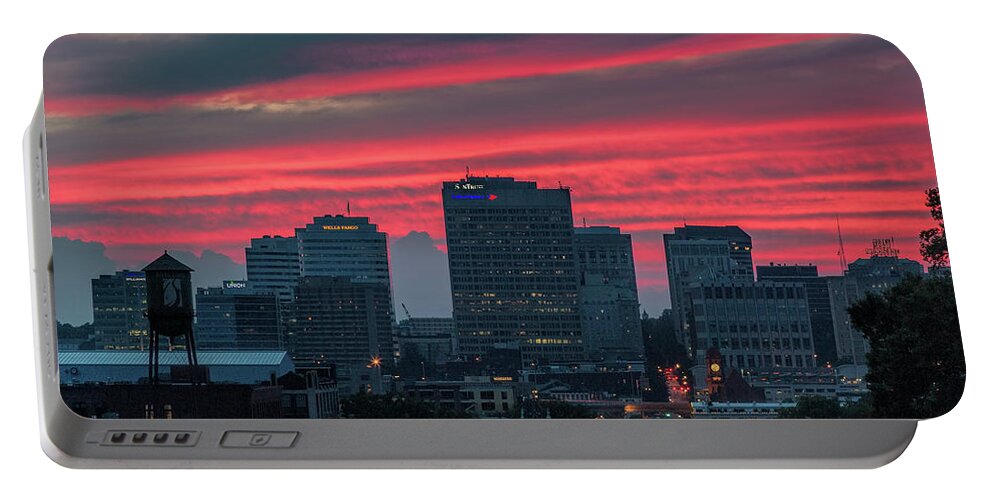 Richmond Sunset From Libby Hill Park Portable Battery Charger featuring the photograph Richmond Sunset from Libby Hill Park by Jemmy Archer