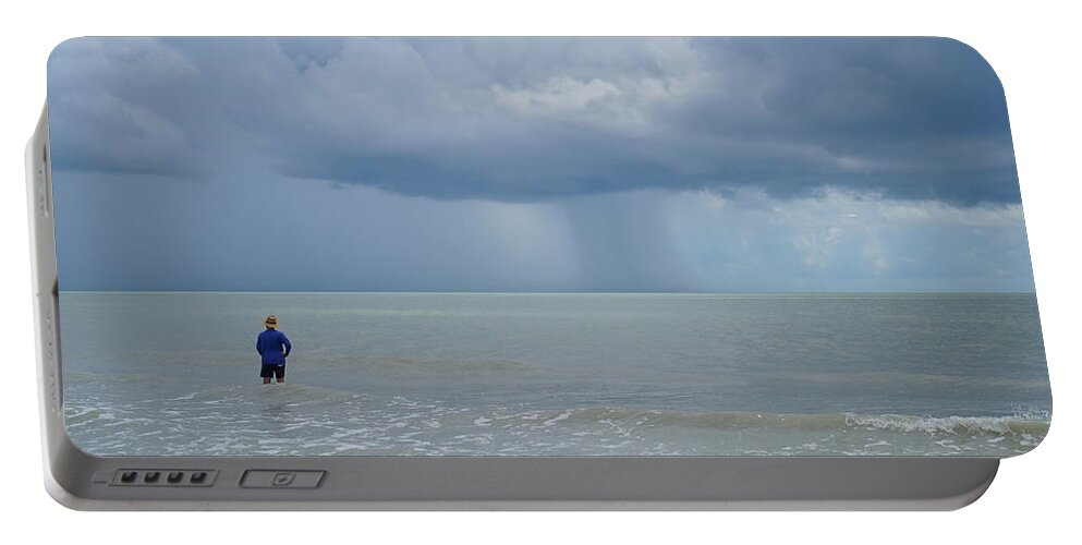 Fishing Portable Battery Charger featuring the photograph Riding The Storm Out by Laurie Perry