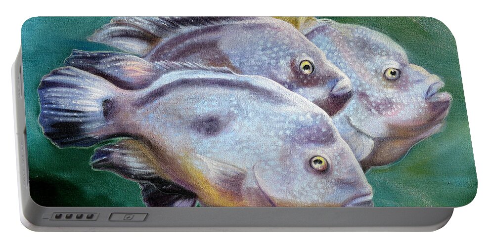 Rio Grande Cichlids Portable Battery Charger For Sale By Phyllis Beiser