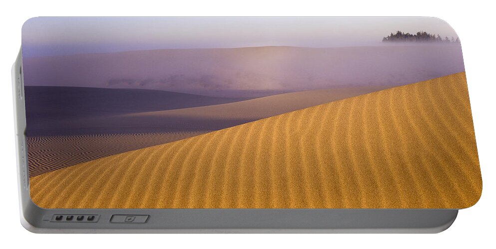 Coast Portable Battery Charger featuring the photograph Rippled Sand Dune by Robert Potts