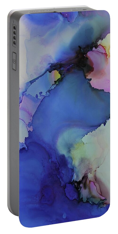 Abstract Art Portable Battery Charger featuring the painting Rise Above by Tracy Male